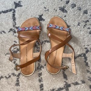 Chinese laundry. Brown sandals. Size 7.